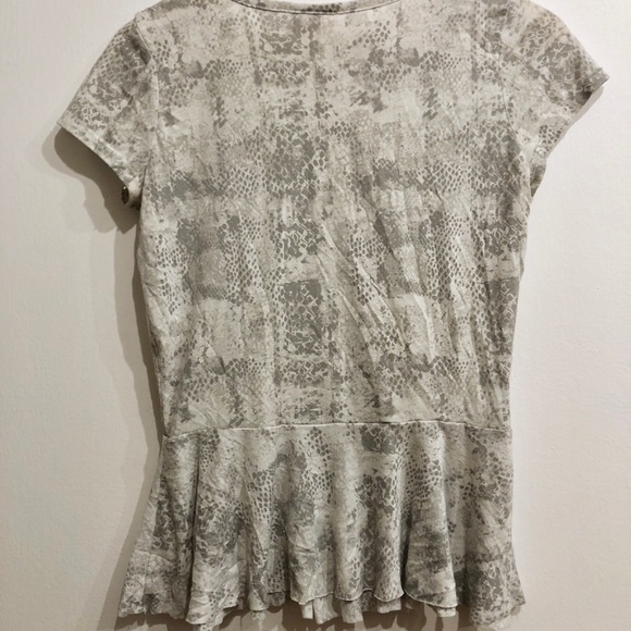 Alloy Grey Printed Peplum Top - Picture 3 of 4